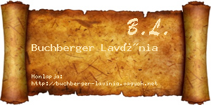 Buchberger Lavínia névjegykártya